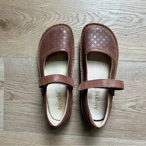 Alegria Chestnut Brown Mary Jane Shoes